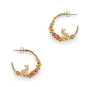 Bill Skinner Earrings - Flower Rabbit Hoops image