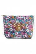 My Doris Pouch - Floral Bee Print (Medium)