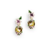 Bill Skinner Earrings - Blackberry Mouse in Plant Pot Drop image