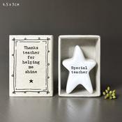 East of India Matchbox - Thanks Teacher