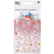 Paper Poetry Stickers - Gel Bunny