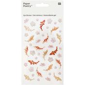 Paper Poetry Stickers - Jardin Japonaos Kois &amp; Flowers