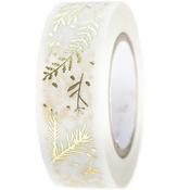 Paper Poetry Washi Tape - Nostalgic Christmas Branches White &amp; Gold
