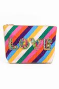My Doris Pouch - Love Rainbow Stripe (Medium)