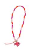 My Doris Phone Chain - Pink and Orange Beads with Fish Charm