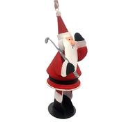 G-Bork Handmade Tin Santa playing Golf