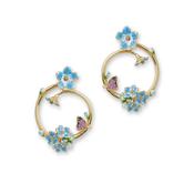 Bill Skinner Earrings - Forget-Me-Not Hoop image