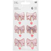 Paper Poetry Stickers - 3D Bows with Hearts