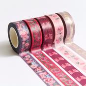 Paper Poetry Washi Tape - La Vie en Rose Set of 5 image
