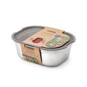 Black &amp; Blum - Steel Food Box - Grey + Red image