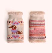 Powder Wrist Warmers - Sausage Dog