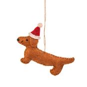 Sass &amp; Belle Christmas Bauble - Felt Sausage Dog