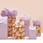 1 Gift Box - Purple with Coral Dots image