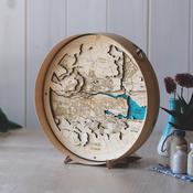 Outcrop Wooden 3D Map - Cork City