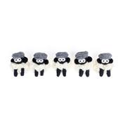 Erin Knitbits Magnet - Knitted Wool Sheep with Tweed Flatcap