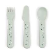 Done by Deer Eating - Cutlery Set - Happy Dots Green