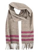 McNutt of Donegal Scarf Forever Wool Stripe - Pebble image
