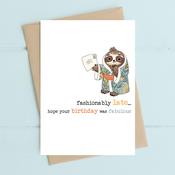 Dandelion Card - Fashionably Late Birthday
