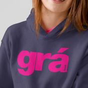 Fukil Hoodie - Grá (Pink on Navy)