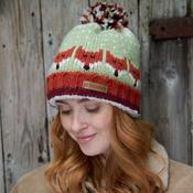 Pachamama Knitted Bobble Beanie - Skulk of Foxes Turnup image