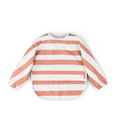 Done by Deer Eating - Sleeved Pocket Bib - Stripes Papaya