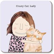 Rosie Made a Thing Coaster - Crazy Cat Lady