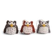 Gry &amp; Sif Decoration - Felt Owls - Set of 3