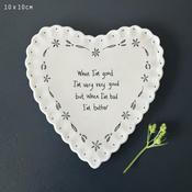 East of India Heart Scallop Coaster - When I’m Good