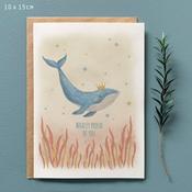 East of India Card - Sealife Whaley Proud of You