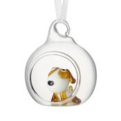 Heaven Sends Christmas Bauble - Glass Globe Dog