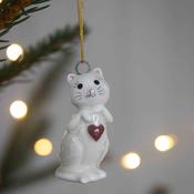 Pluto Design Christmas Decoration - Ceramic Cat