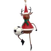 G-Bork Handmade Tin Otto the Reindeer Playing Football