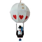 G-Bork Handmade Tin Snowman with Hot Air Balloon Large