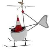 G-Bork Handmade Tin Santa in Helicopter