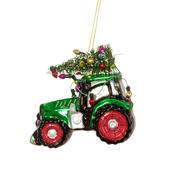 Sass &amp; Belle Christmas Bauble - Festive Green Tractor