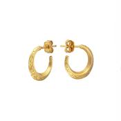 Loinnir Jewellery - Mini Torc Hoop Earrings - Gold Vermeil