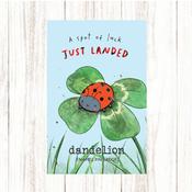 Dandelion Pin Badge - Ladybird Luck