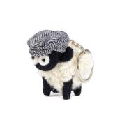 Erin Knitbits Keyring - Knitted Sheep with Tweed Flatcap