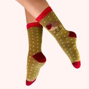 Powder Cosy Socks - Robin image