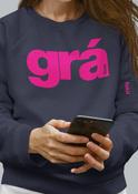 Fukil Sweatshirt - Grá (Pink on Navy)