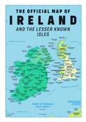 Ray Hurley A4 Print - The Official Map of Ireland the Lesser Known Islands