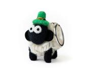 Erin Knitbits Keyring - Knitted Sheep Leprechaun