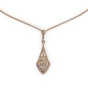 Lovett Necklace - Crystal Gold Art Deco image