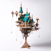 HowCat 3D Wood Puzzle - Fantasy Steam Castle