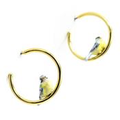 Bill Skinner Earrings - Blue Tit Hoops image