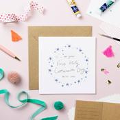Pickled Pom Pom Communion Card - With Love on Your First Communion image