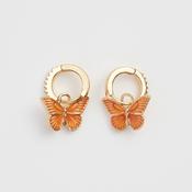 Fable Jewellery - Butterfly Huggie Earrings Orange image