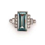 Lovett Ring - Art Deco Light Azure image