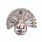 Lovett Brooch - Art Deco Silver Fan image