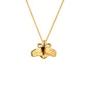 Loinnir Jewellery - Claddagh Floating Necklace - Gold Vermeil